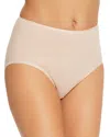 Hanro Seamless Cotton Full-cut Briefs In Beige