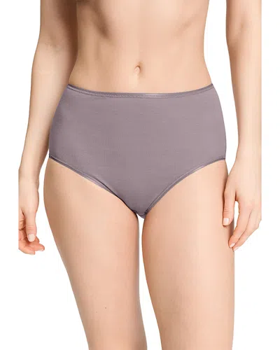Hanro Cotton Seamless Cotton Full Brief In Brown