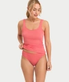 Hanro Cotton Seamless Hi-cut Brief In Pink