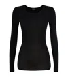 HANRO COTTON SEAMLESS LONG-SLEEVED TOP