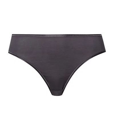 Hanro Cotton Seamless Midi Briefs In Black