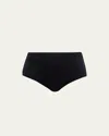 Hanro Cotton Seamless Satin-trim Briefs In Black