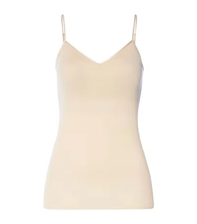Hanro Cotton Seamless Tank Top In Neutral