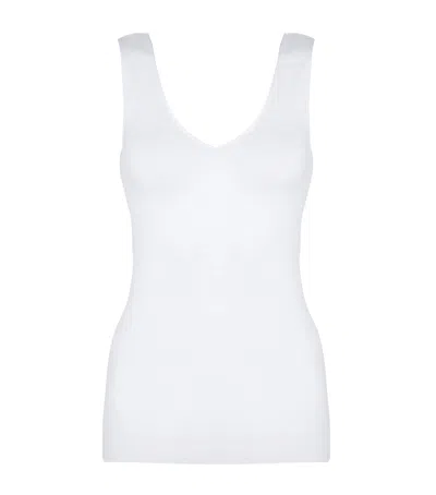 Hanro Cotton Seamless Tank Top In White
