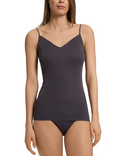 HANRO COTTON SEAMLESS V-NECK CAMI