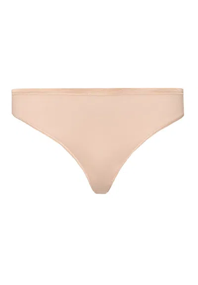 Hanro Cotton Sensation Cotton Thong In Neutral