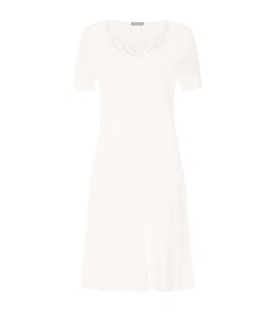 Hanro Cotton Short-sleeve Rosaria Nightdress In White