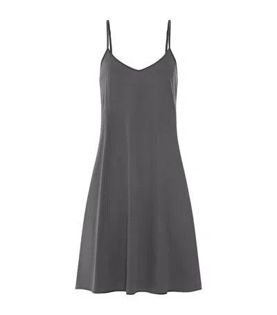 Hanro Cotton Silk Nightdress In Gray