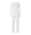 Hanro Cotton Silk Pyjama Set In White