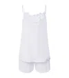 Hanro Cotton Sleeveless Liz Short Pyjama Set In White