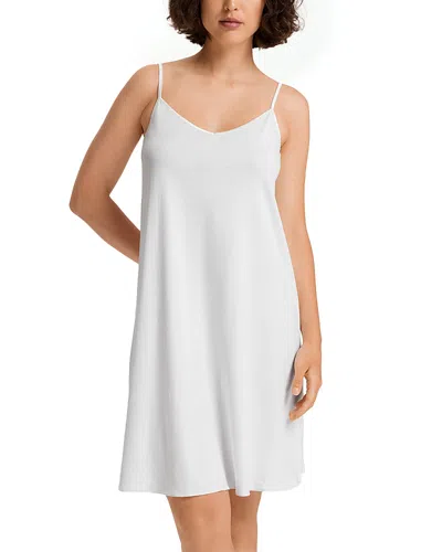 Hanro Cotton Spaghetti Chemise In White