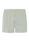 Hanro Men's Sporty Mercerized Cotton Boxers In Mineral Green