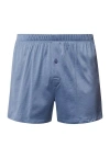 Hanro Cotton Sporty Button Fly Cotton Boxer In Blue