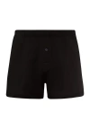 Hanro Cotton Sporty Button Fly Cotton Boxer In Black