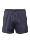 Hanro Cotton Sporty Button Fly Cotton Boxer In Blue