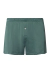 Hanro Cotton Sporty Button Fly Cotton Boxer In Herbal Tea