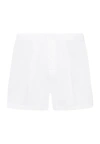 Hanro Cotton Sporty Button Fly Cotton Boxer In White