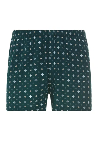 Hanro Cotton Sporty Cotton Boxer In Pisces Garden