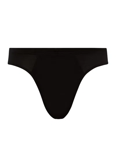 Hanro Cotton Sporty Cotton Low Rise Brief In Black