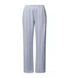 Hanro Cotton Stripe Pyjama Trousers In Gray