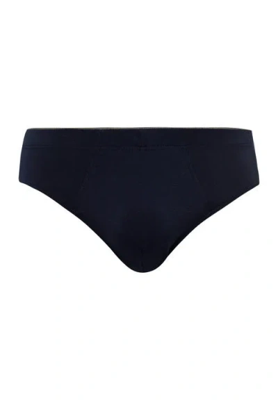 Hanro Cotton Superior Cotton Brief In Midnight Navy