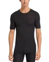 Hanro Sea Island Cotton Crew Neck T-shirt In Black