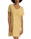 Hanro Cotton V Neck Nightgown In Golden Ornament