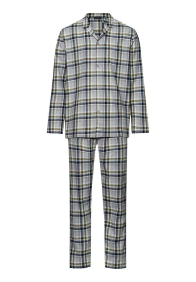 Hanro Cozy Comfort Recycled Cotton Flannel Pajama Set In Wintry Check