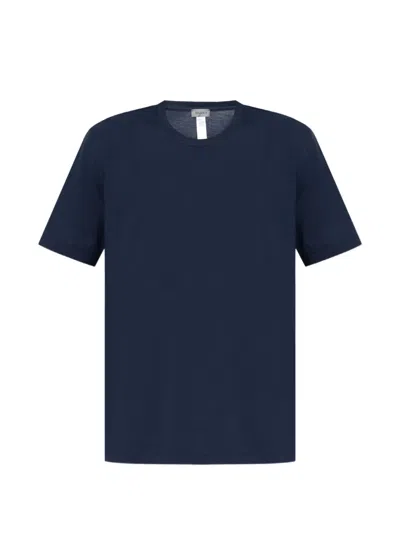 Hanro Crew-neck Short-sleeve T-shirt In Blue