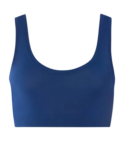 Hanro Cropped Bra Top In Navy