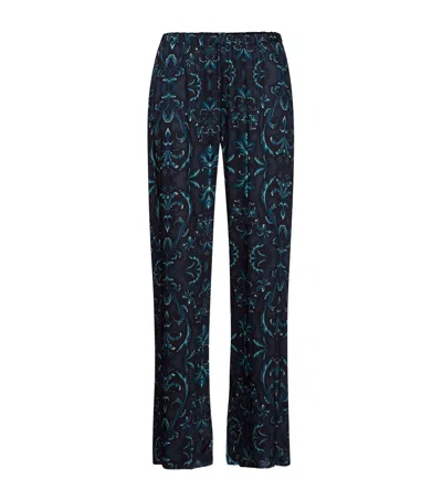 Hanro Damask Print Marlene Trousers In Black