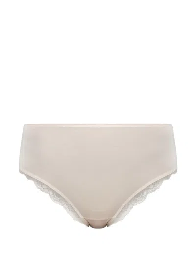 Hanro Dana Lace-trim Midi Briefs In Neutrals
