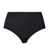 Hanro Seamless Maxi High-rise Cotton-jersey Briefs In Black