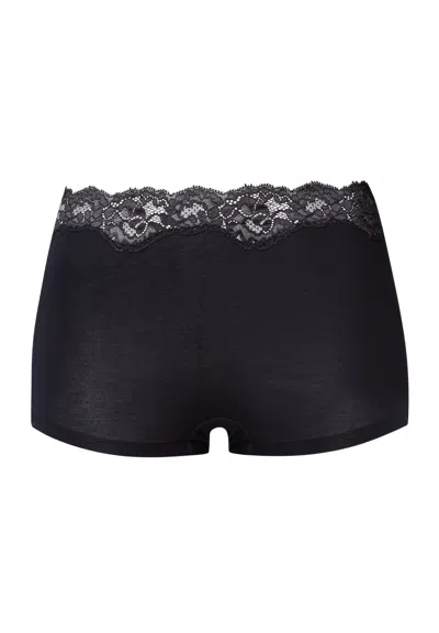 Hanro Dana Tencel™ Boyleg With Lace Detail In Black