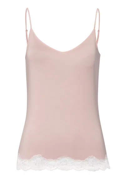 Hanro Dana V-neck Tencel™ Camisole In Pink