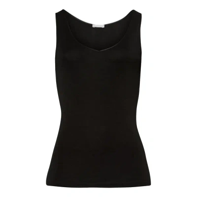 Hanro Wool And Silk Tank Top In Black