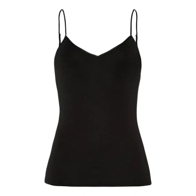Hanro Wool And Silk Tank Top In Black