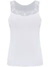 Hanro Cotton Delight Lace-trim Tank Top In White