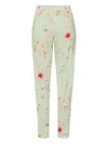 Hanro Drawstring Floral Pyjama Bottom In Green