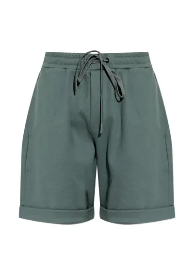 Hanro Drawstring-waist Turn-up Shorts In Green