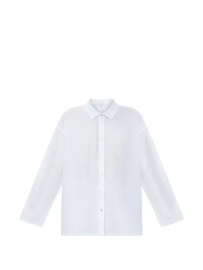 Hanro Drop-shoulder Button-up Shirt In Gray