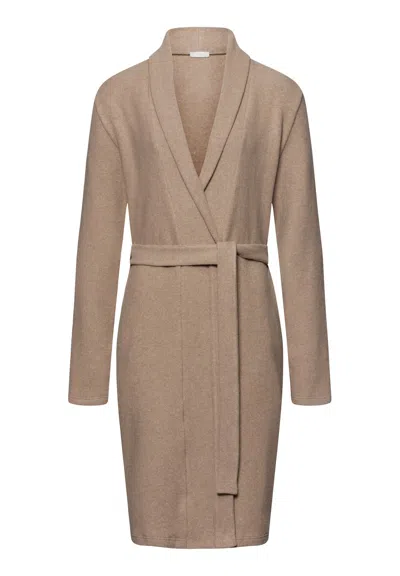 Hanro Easy Wear Cotton Blend Shawl Collar Robe In Multi
