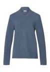 Hanro Easy Wear Recycled Cotton Blend Pullover In Blue