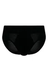 Hanro Elasticated-waist Cotton Briefs In Black