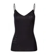 Hanro Embellished Cotton Seamless Camisole In Black
