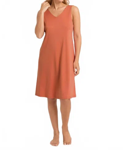 Hanro Emma Tank Gown In Apricot In Orange