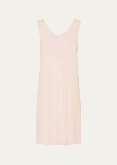 Hanro Emma V-neck Cotton Tank Nightgown In Morning Glow