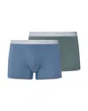Hanro Essentials Cotton Stretch Boxer Briefs, Pack Of 2 In Blue