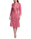 Hanro Eva Lace Accented Robe In Pink