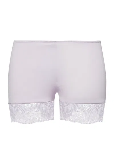 Hanro Eva Lace Trim Boyleg In Purple